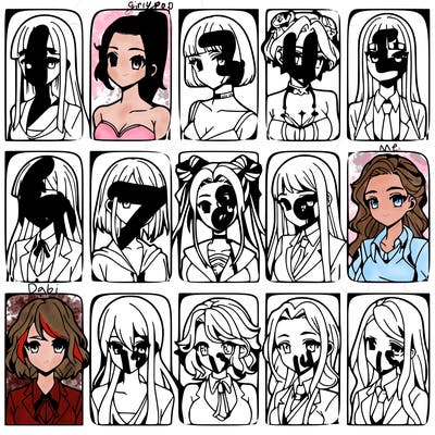 girls that look diffrent anime