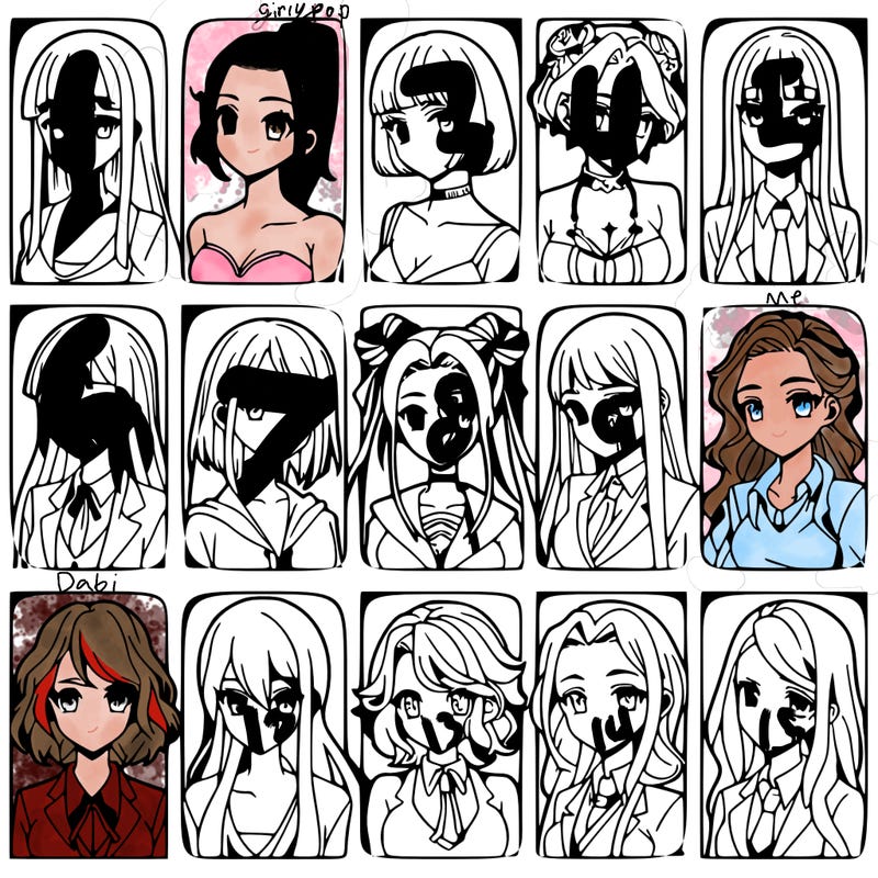 girls that look diffrent anime