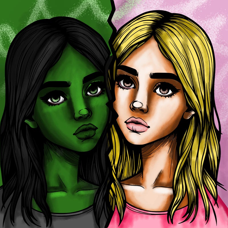 realistic girl split