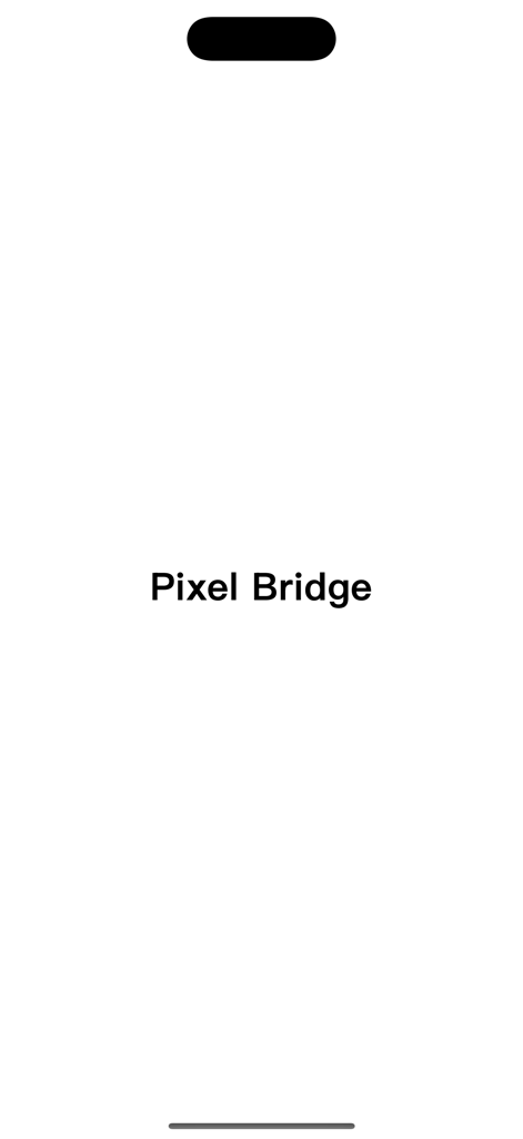 Photo USB Tool - 中央にPixel Bridgeという文字が入った白いスプラッシュスクリーン