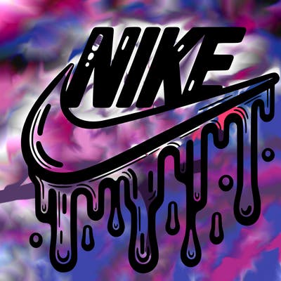 dripping nike logo