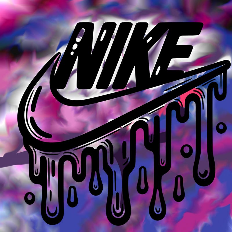 dripping nike logo