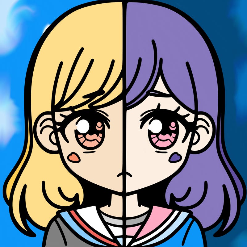 a split of a girl