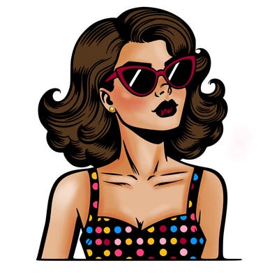 retro pop art girl