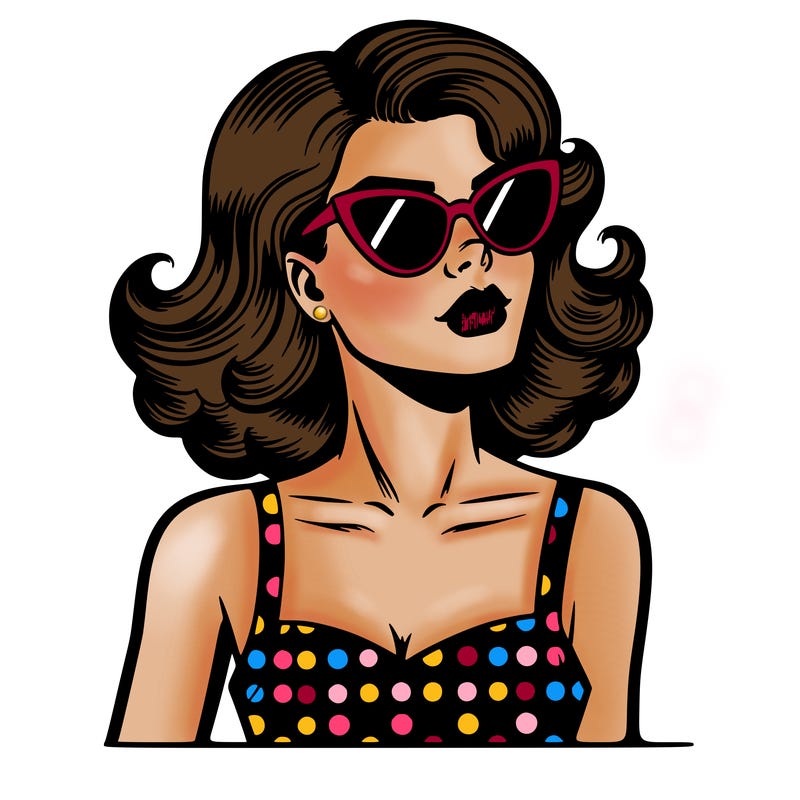 retro pop art girl