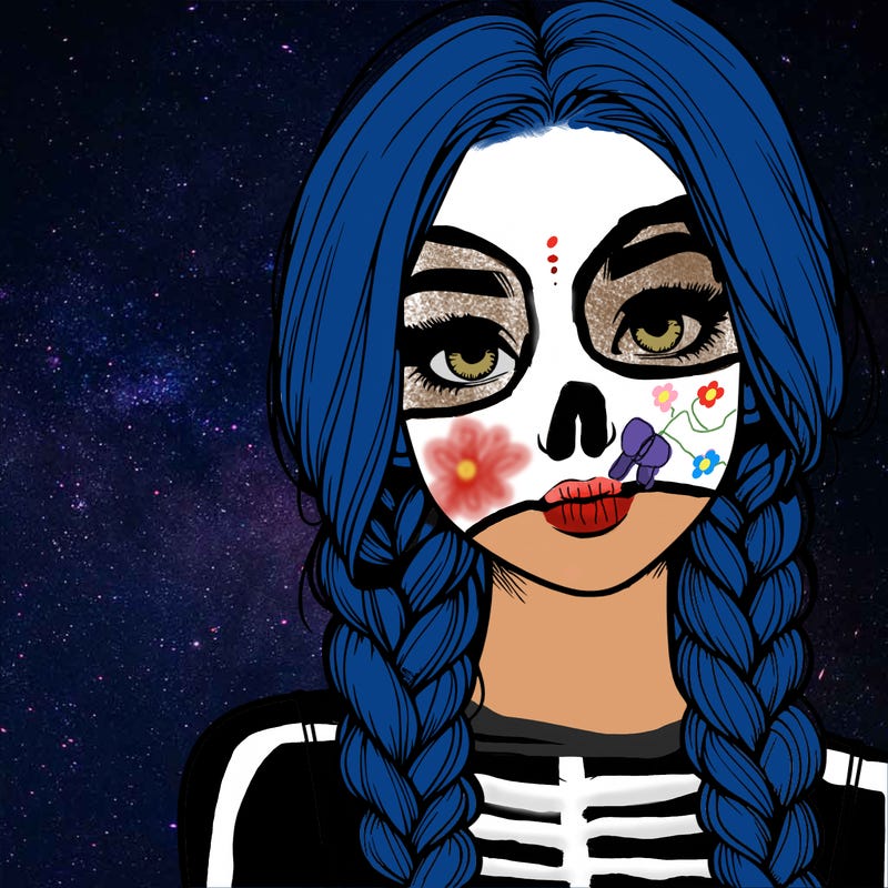 realistic girl with braids