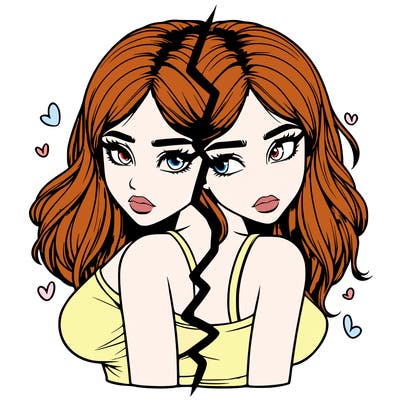 realistic girl split