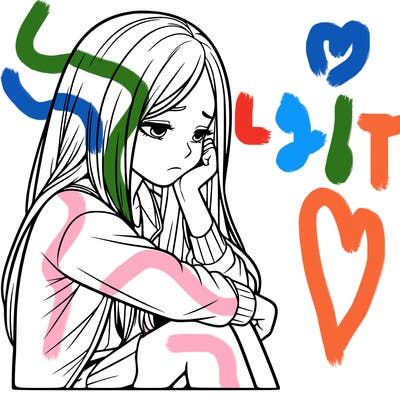 a realistic girl with depression