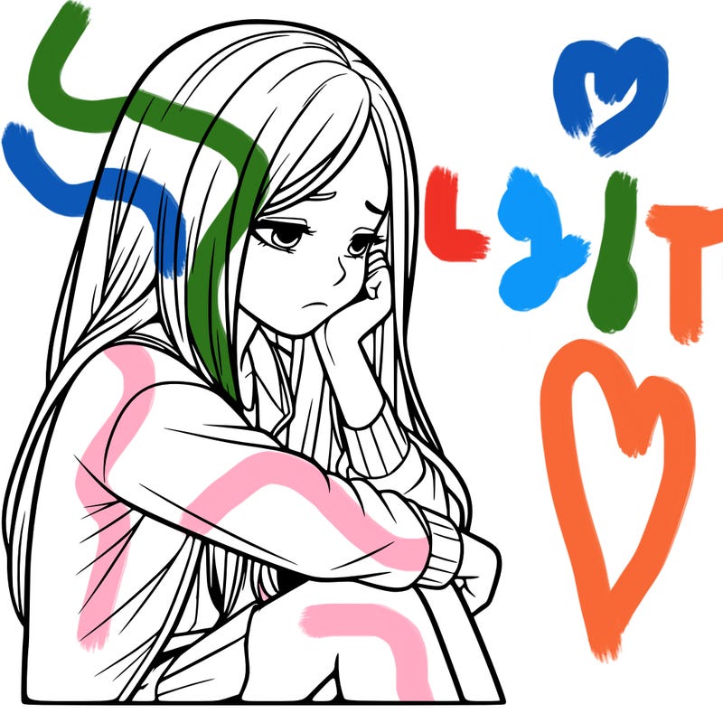 a realistic girl with depression