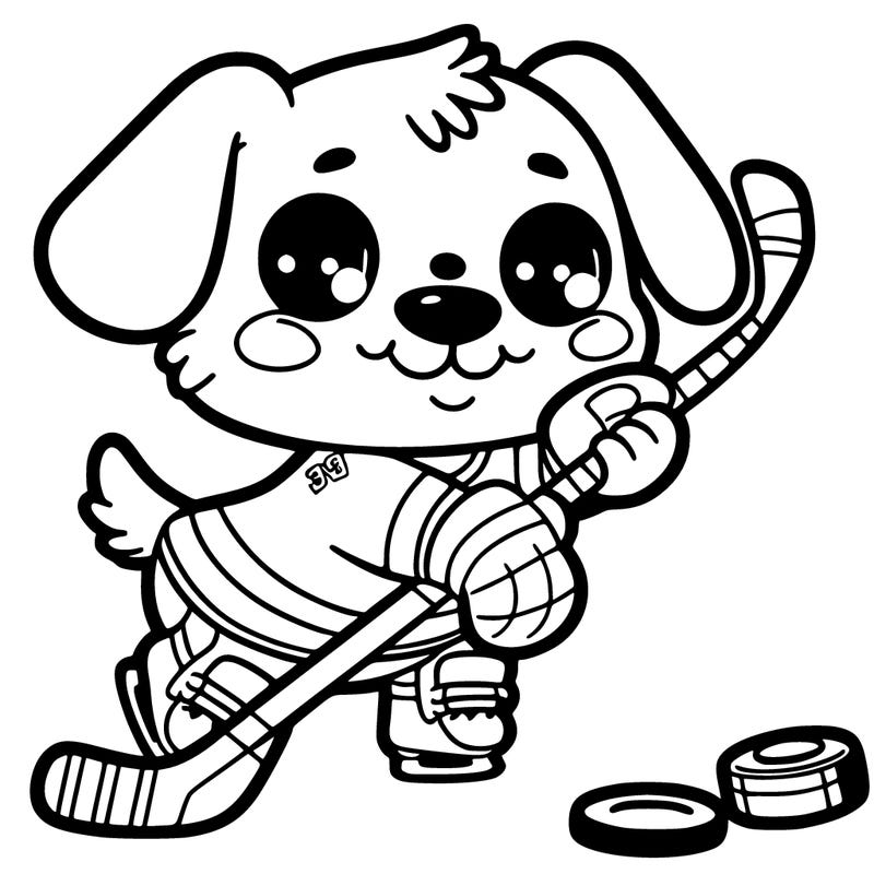 hockey puppy boy