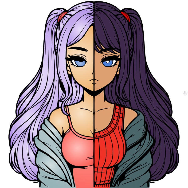 realistic girl split