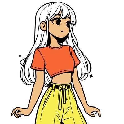 girl in a cute crop top