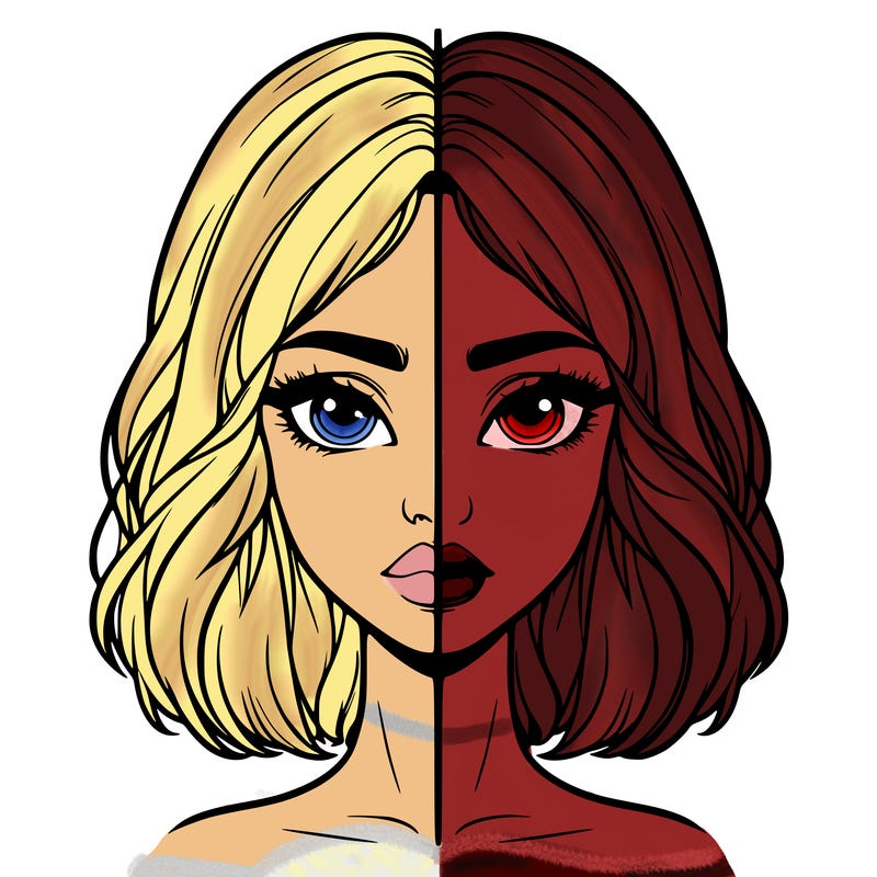 realistic girl split