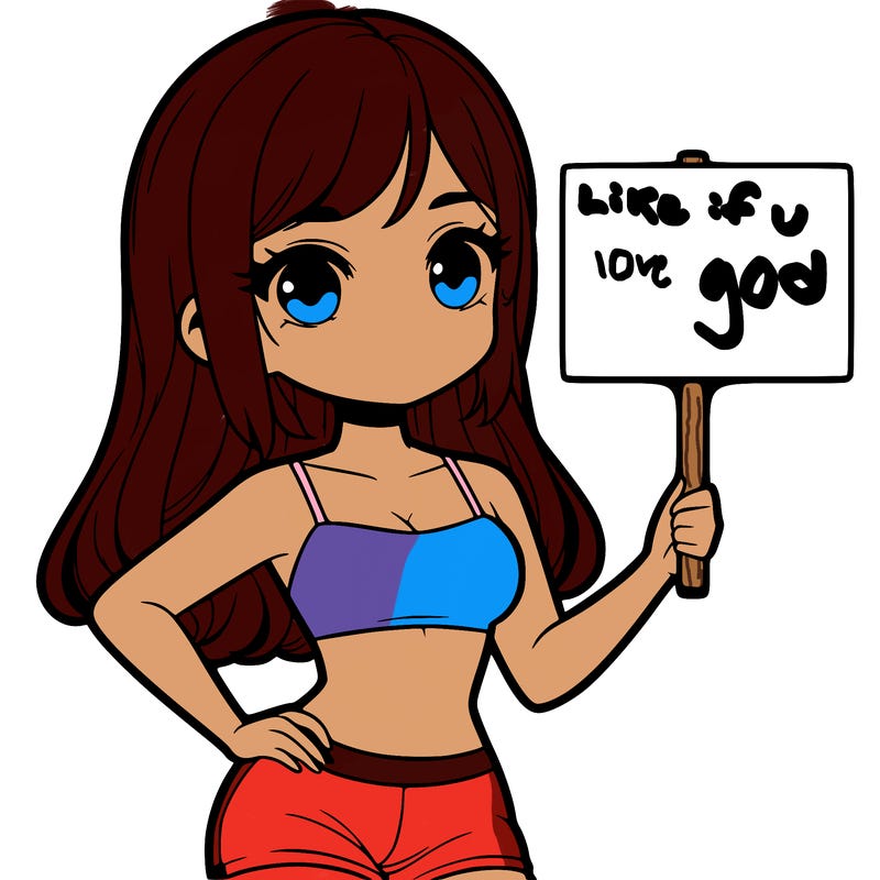 girl in a cute crop top holding a blank sign