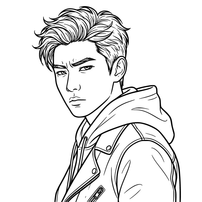 korean bad boy with a suspicious look