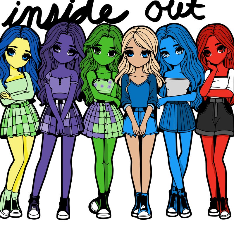 a group of girls realistic