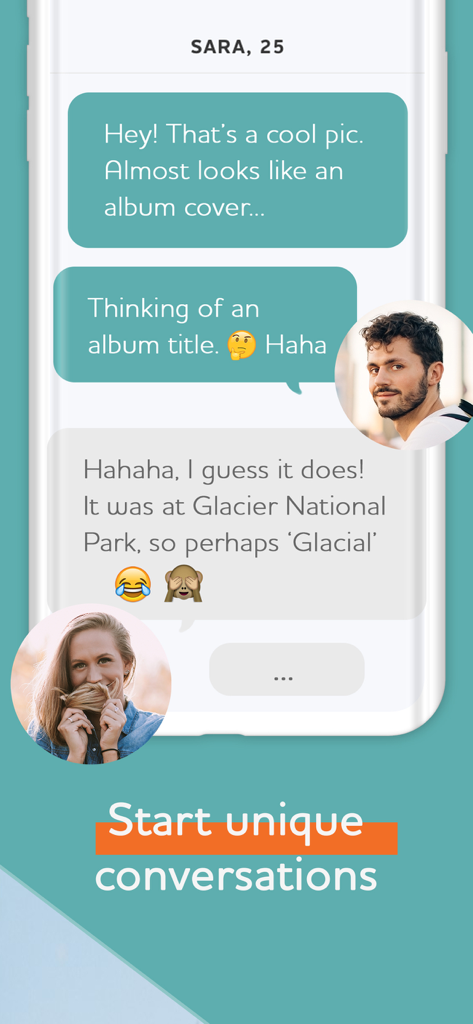 Ein Screenshot der Crosspaths Dating-App, der zwei christliche Singles zeigt, die ein einzigartiges Gespräch in der Chat-Oberfläche beginnen.