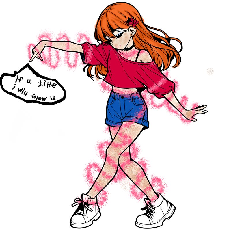 realistic girl danceing