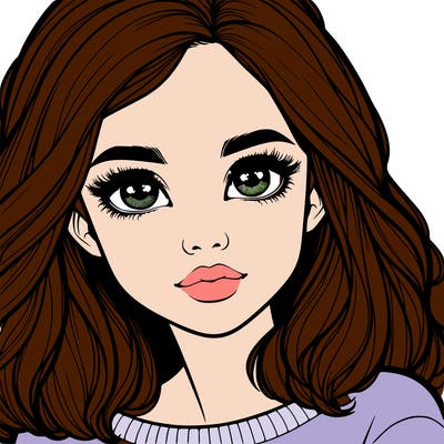 realistic girl whith cute eyes