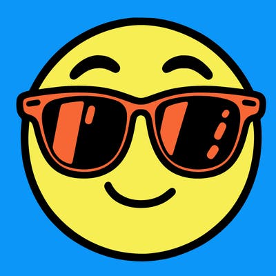 emoji with sunglasses