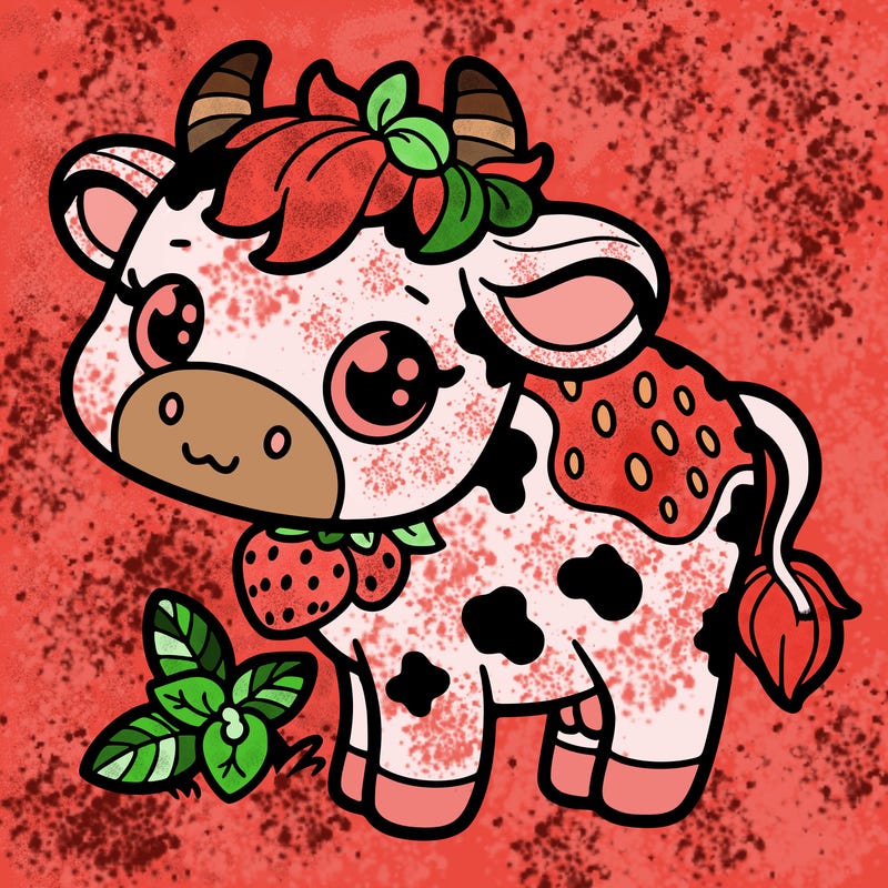 strawberry cow