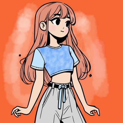 girl in a cute crop top