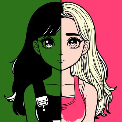 realistic girl split