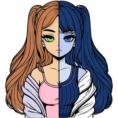 realistic girl split