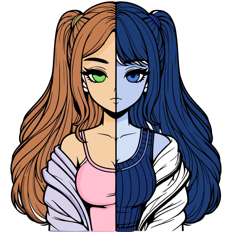 realistic girl split