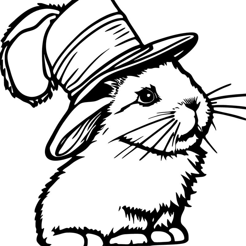 rabbit with hat