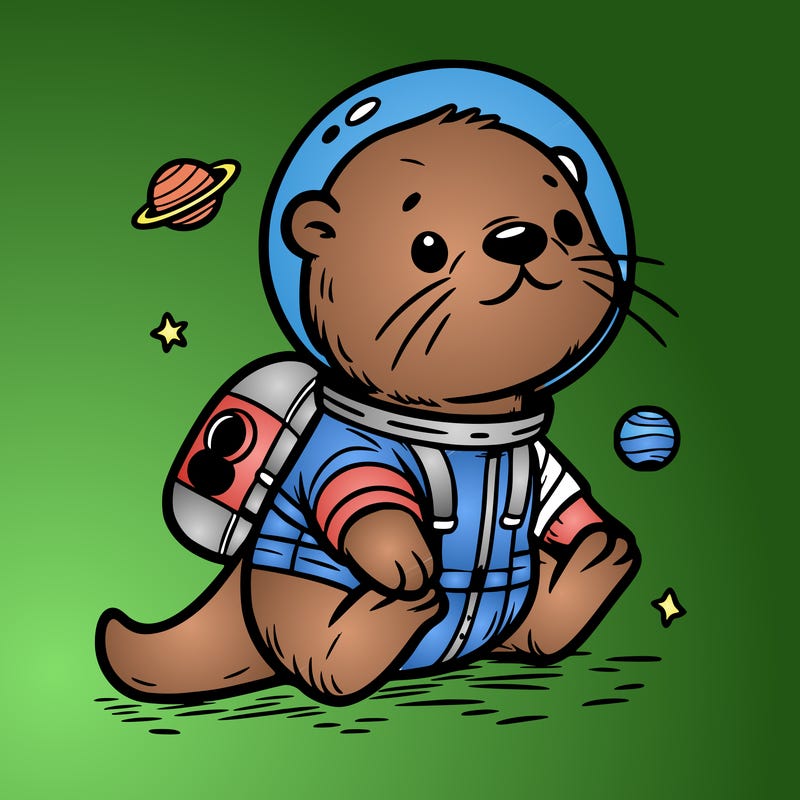 otter in a space suit