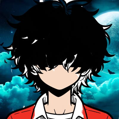 manga boy fluffy hair covering his eyes