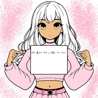 girl holding a blank sign in a long sleeve crop top