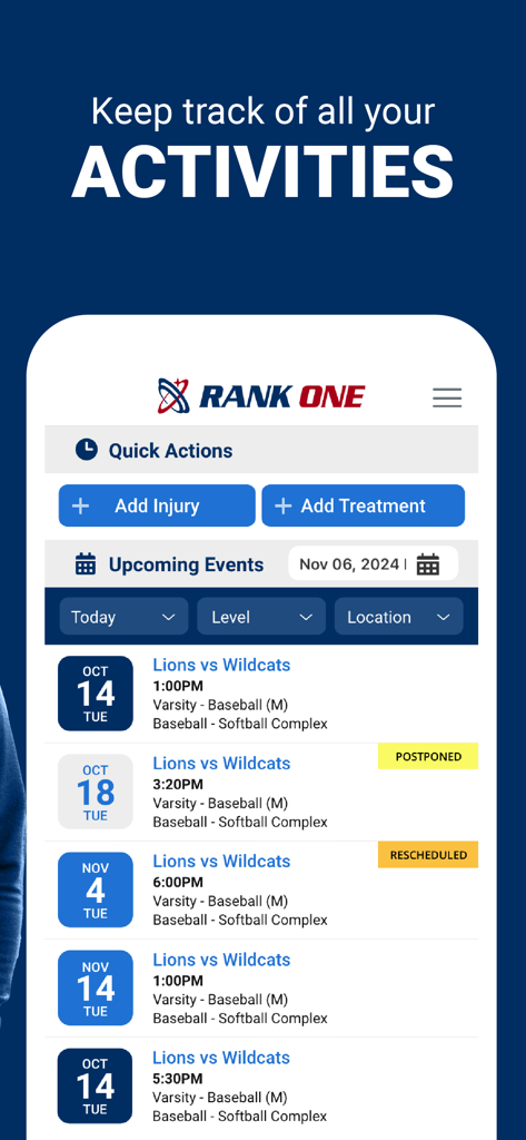 Rank One - Sports App | MWM