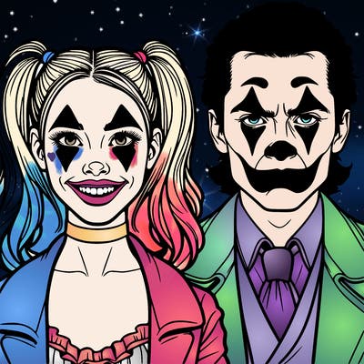 harley quinn and joker realistic