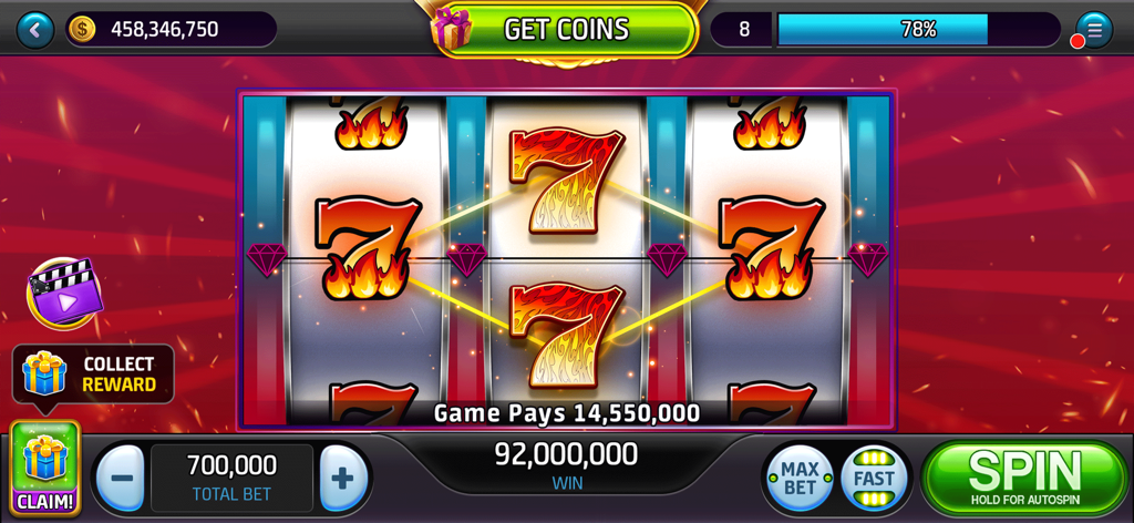 Hot 7's Casino Classic Slots - Una grande vincita sui rulli dei 7 fiammeggianti in Hot 7's Casino Classic Slots