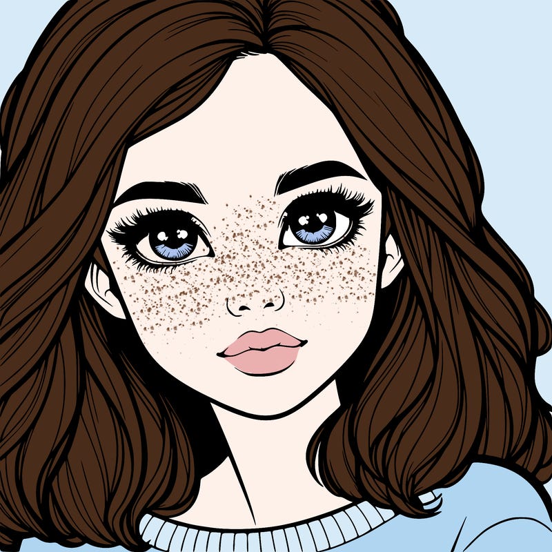 realistic girl whith cute eyes