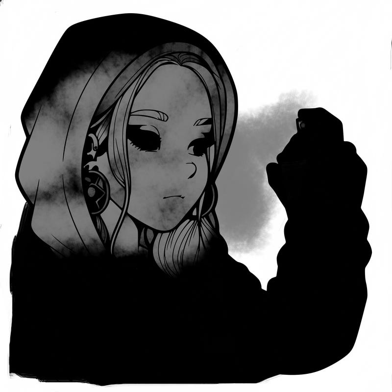 a realistic girl, spray painting