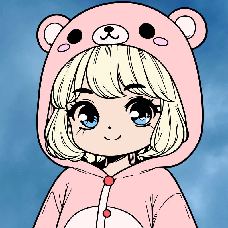 a girl with a bear onsie cute
