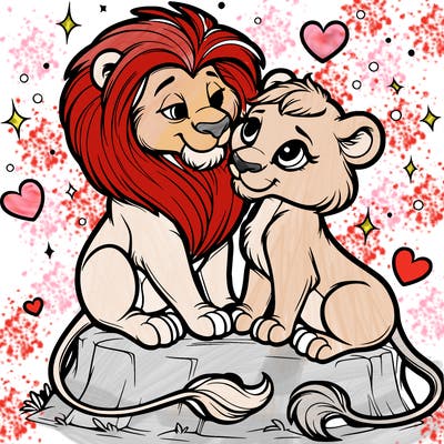 lion and lioness inlove