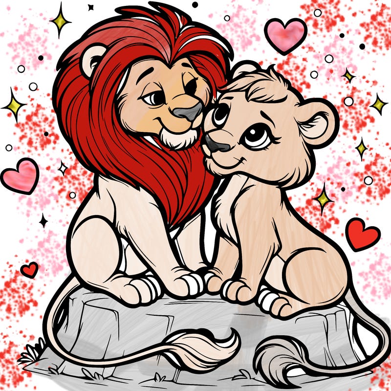 lion and lioness inlove