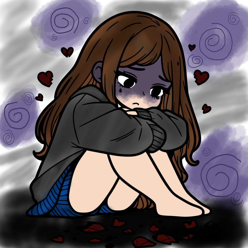 a girl after a breakup