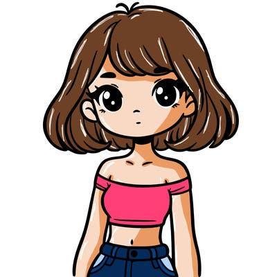 girl in a cute crop top