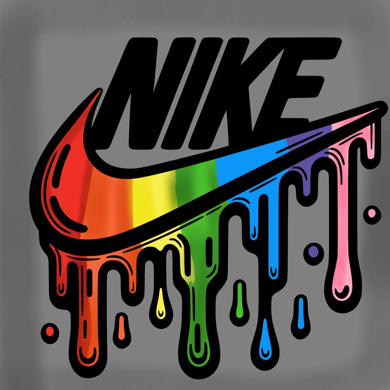 dripping nike logo