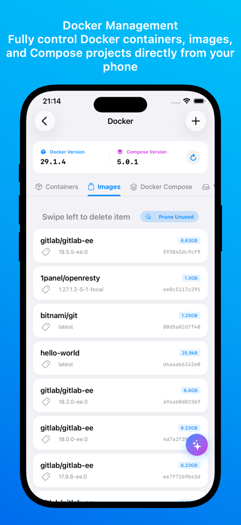 Nexus Terminal - Nexus Terminal mobile interface for managing Docker images and containers