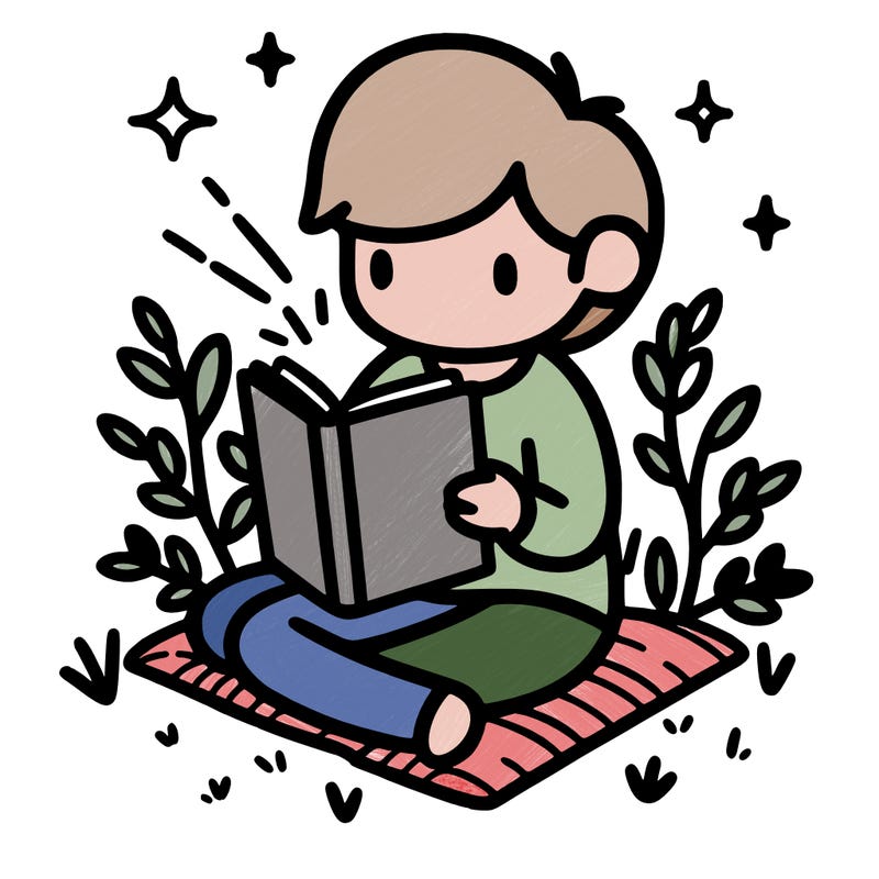 someone reading a book