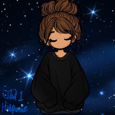 girl with baggy sweatshirt and messy bun