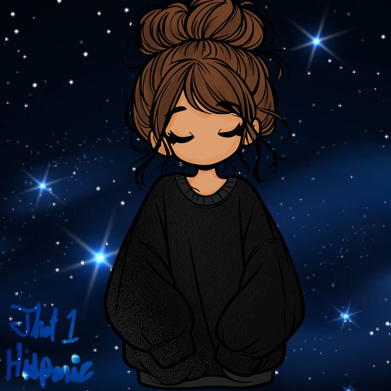 girl with baggy sweatshirt and messy bun