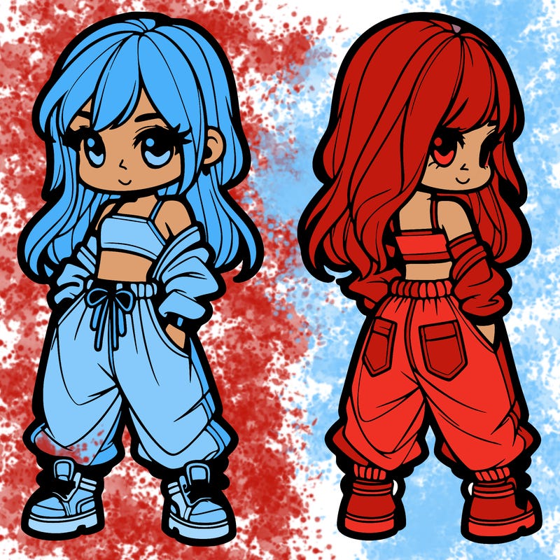 girl in crop top and baggy pants