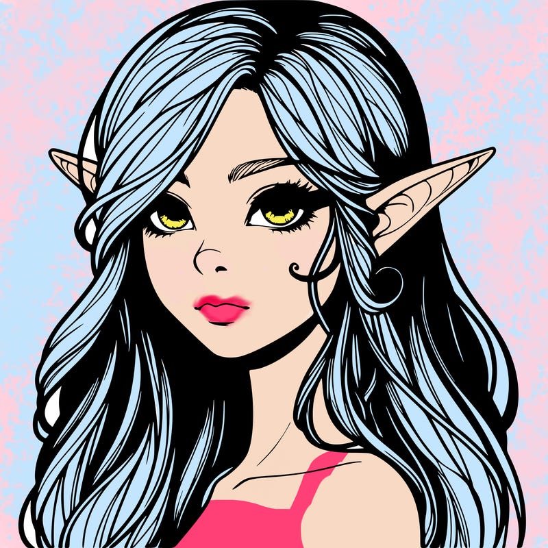 elf girl realistic dark fantasy